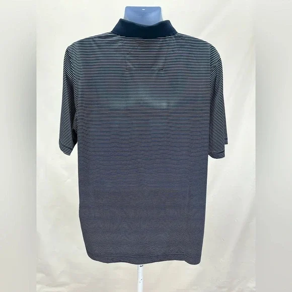 PAGE & TUTTLE Men’s navy stripe golf polo size XL - Picture 5 of 12